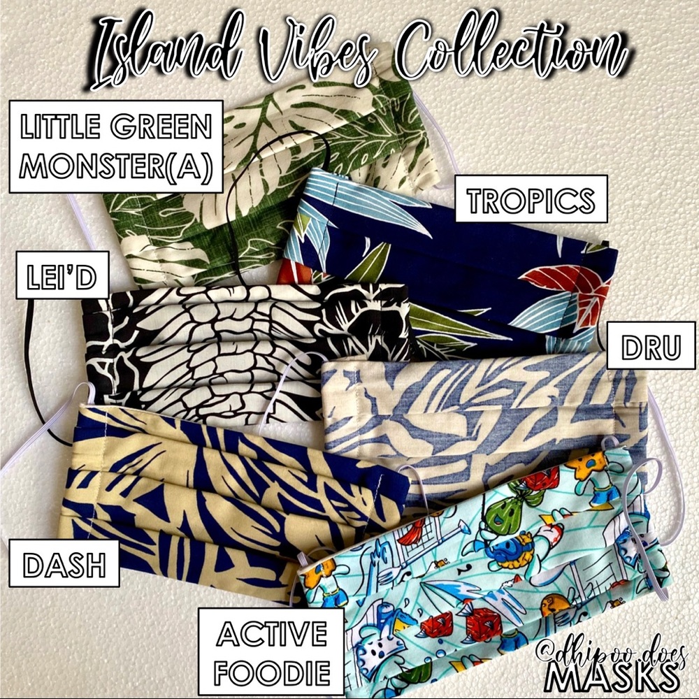 Handmade Fabric Mask Island Vibes